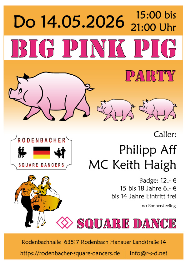 Flyer Big Pink Pig Party 2026